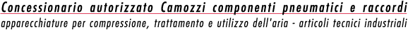 Concessionario autorizzato Camozzi componenti pneumatici e raccordi